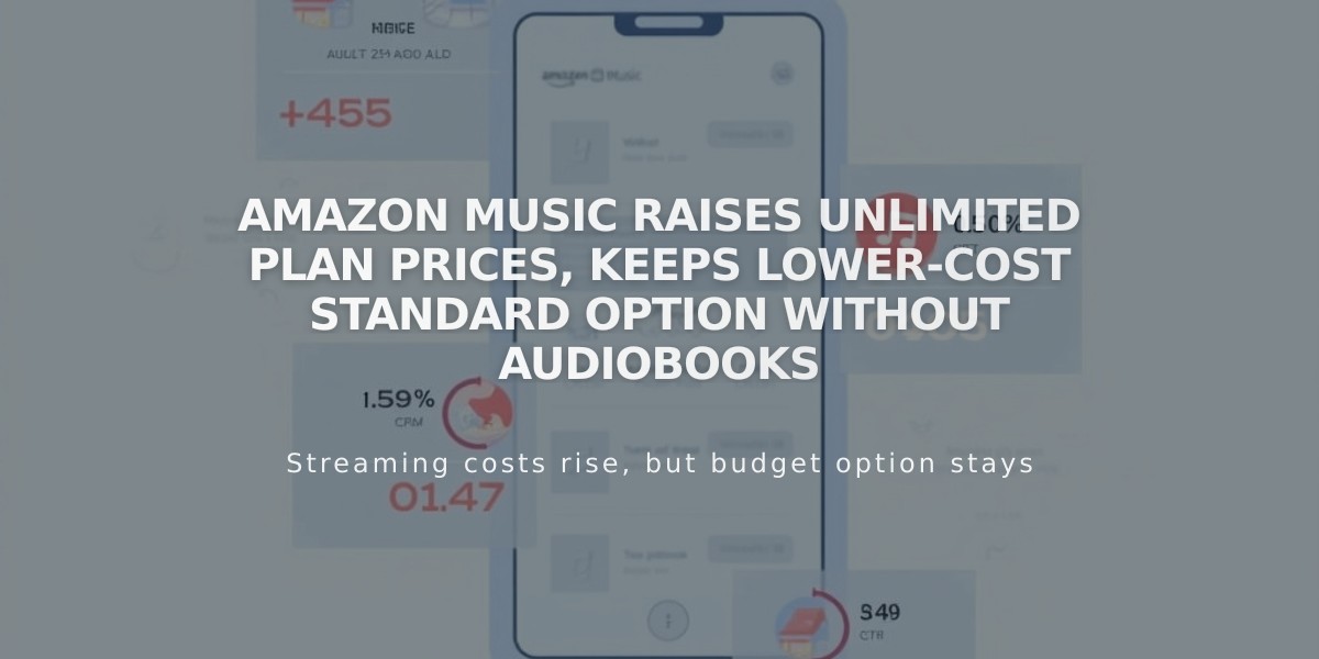 Amazon Music Raises Unlimited Plan Prices, Keeps Lower-Cost Standard Option Without Audiobooks