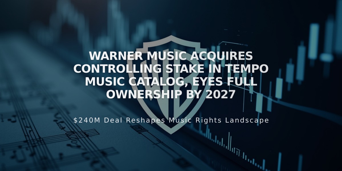 Warner Music Acquires Controlling Stake in Tempo Music Catalog, Eyes Full Ownership by 2027