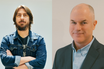 Two men in Nashville office meeting