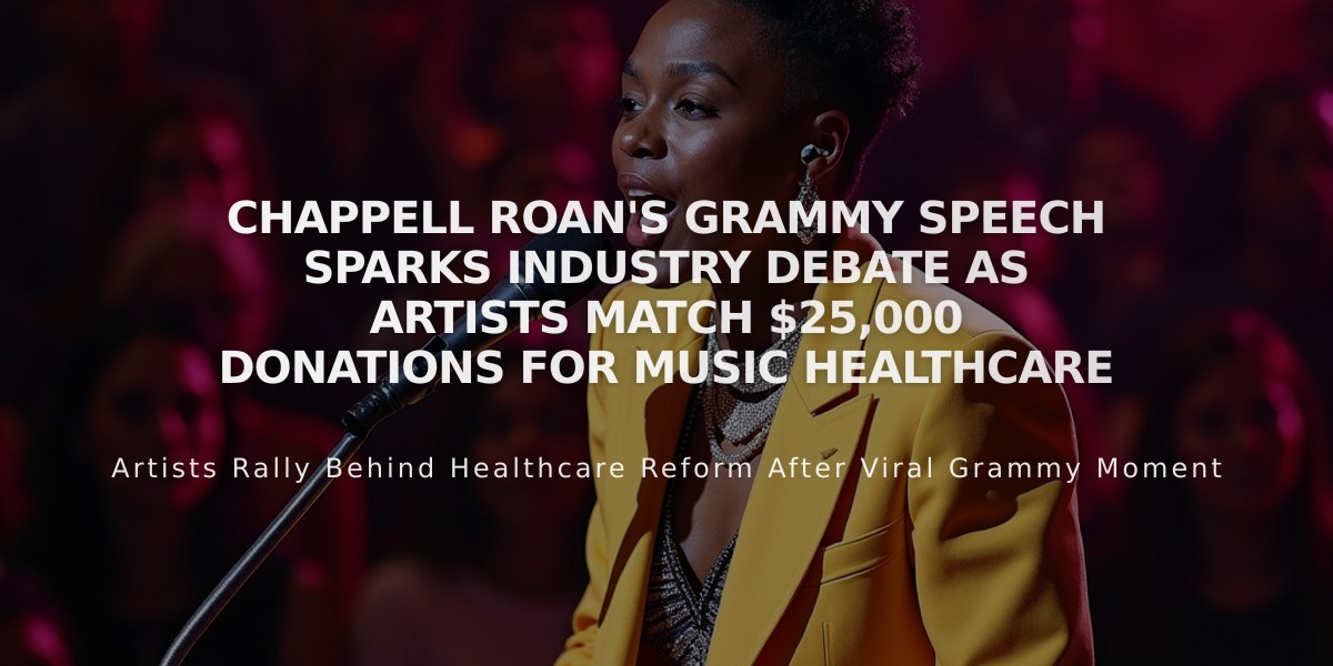 Chappell Roan's Grammy Speech Sparks Industry Debate as Artists Match $25,000 Donations for Music Healthcare