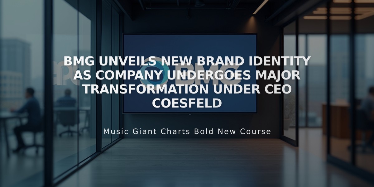 BMG Unveils New Brand Identity as Company Undergoes Major Transformation Under CEO Coesfeld