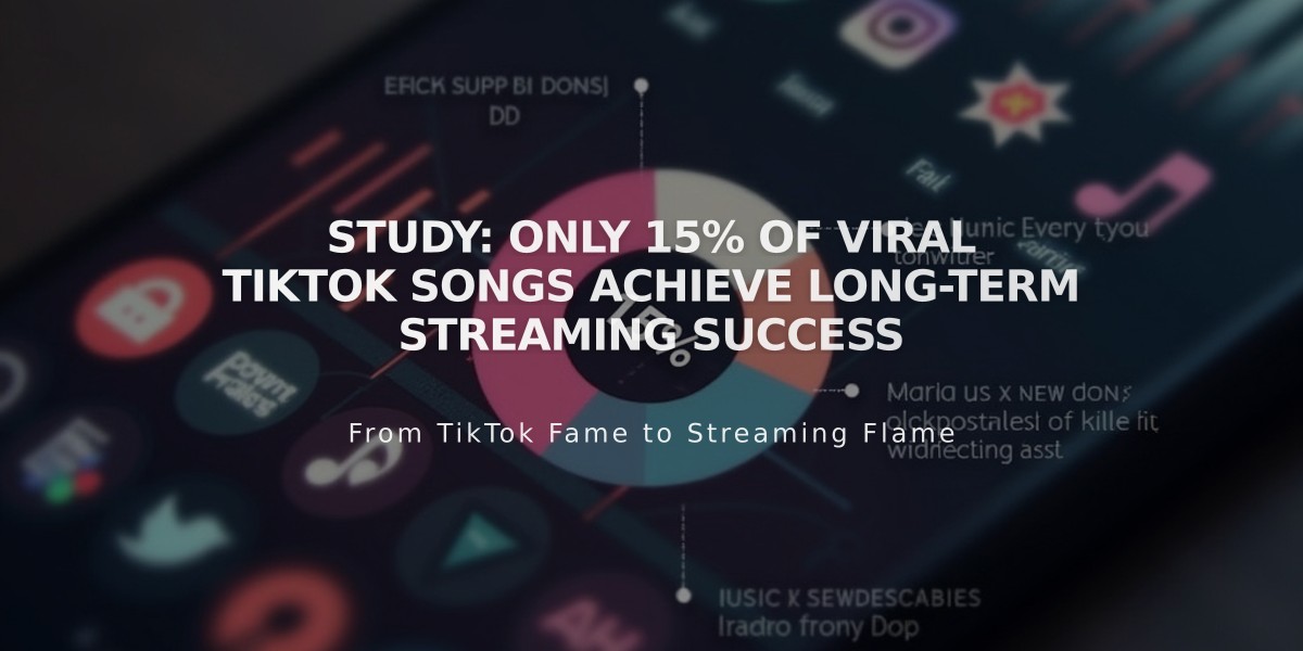 Study: Only 15% of Viral TikTok Songs Achieve Long-Term Streaming Success