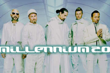 Backstreet Boys wearing white costumes