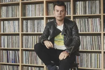 Paul Oakenfold with vinyl records