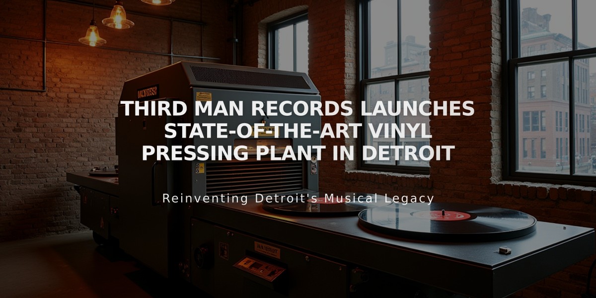 Third Man Records Launches State-of-the-Art Vinyl Pressing Plant in Detroit