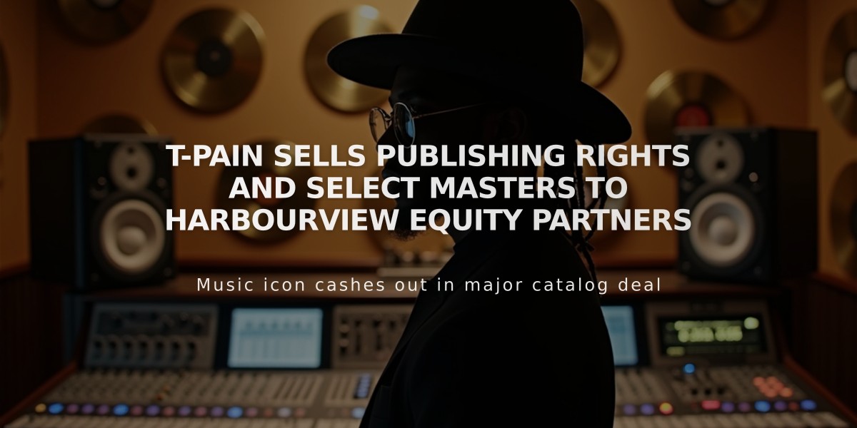 T-Pain Sells Publishing Rights and Select Masters to HarbourView Equity Partners