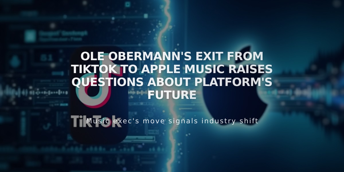 Ole Obermann's Exit From TikTok to Apple Music Raises Questions About Platform's Future