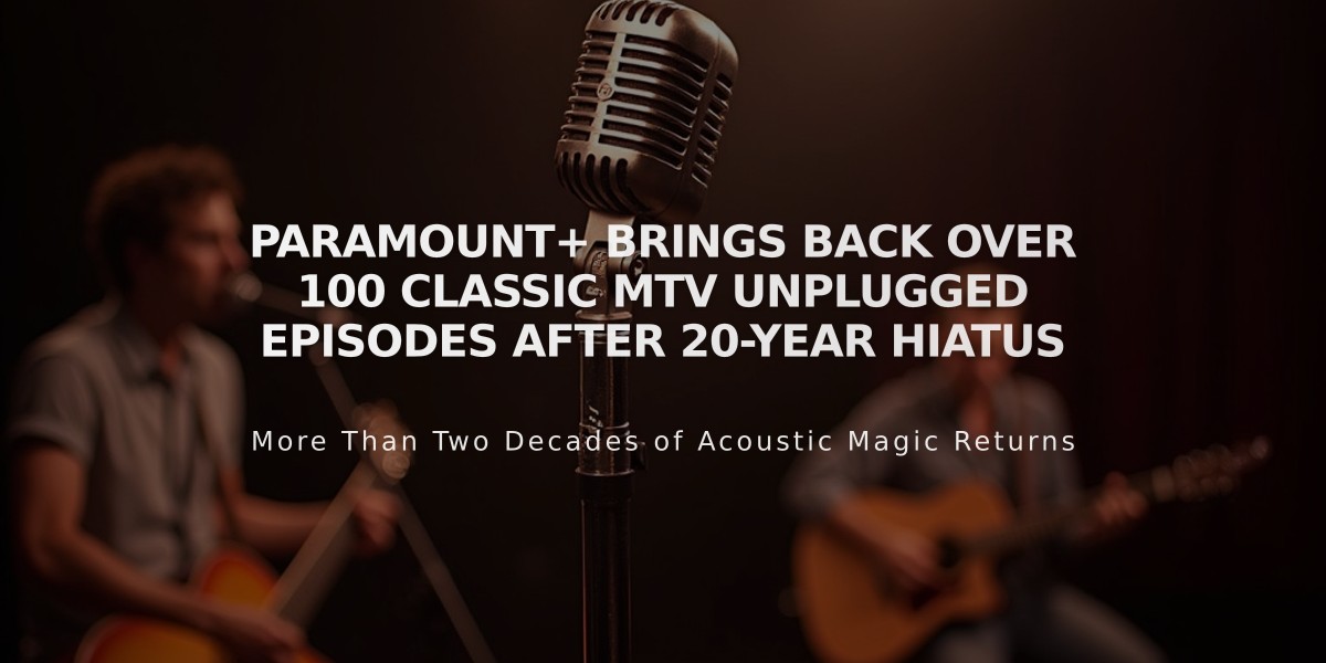 Paramount+ Brings Back Over 100 Classic MTV Unplugged Episodes After 20-Year Hiatus