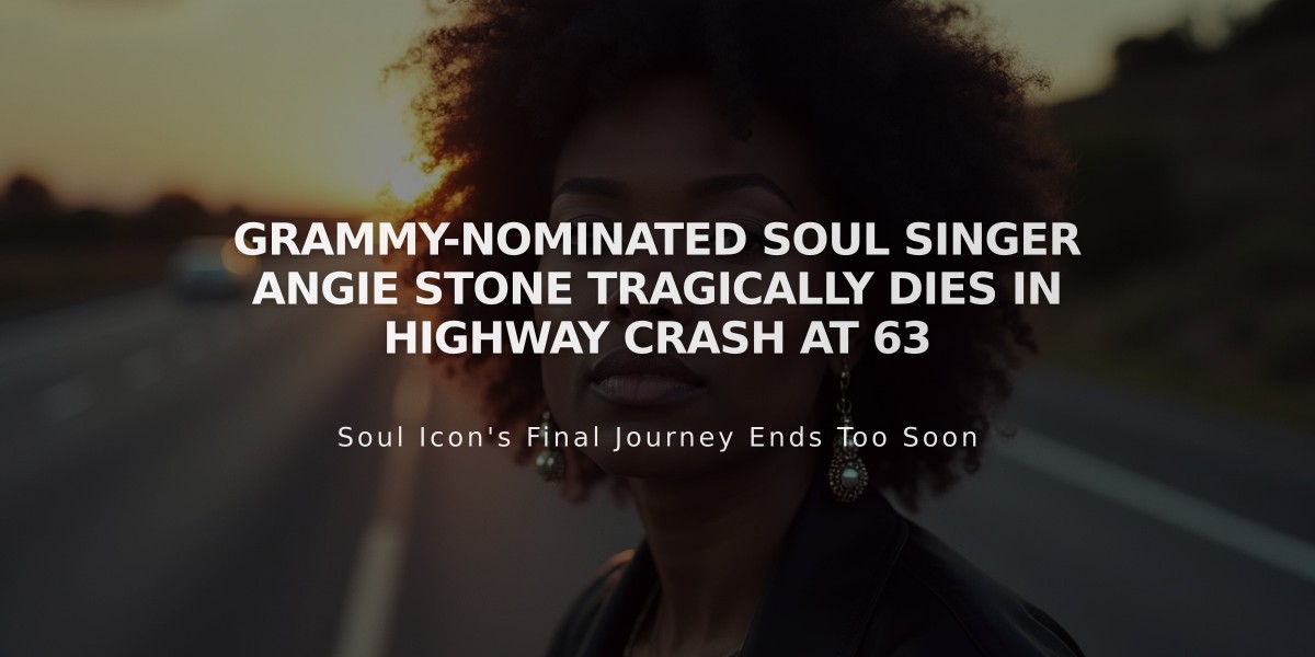 Grammy-nominated Soul Singer Angie Stone Tragically Dies in Highway Crash at 63