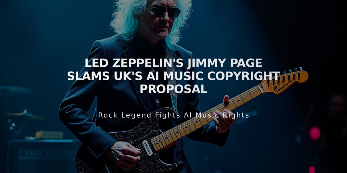 Led Zeppelin's Jimmy Page Slams UK's AI Music Copyright Proposal