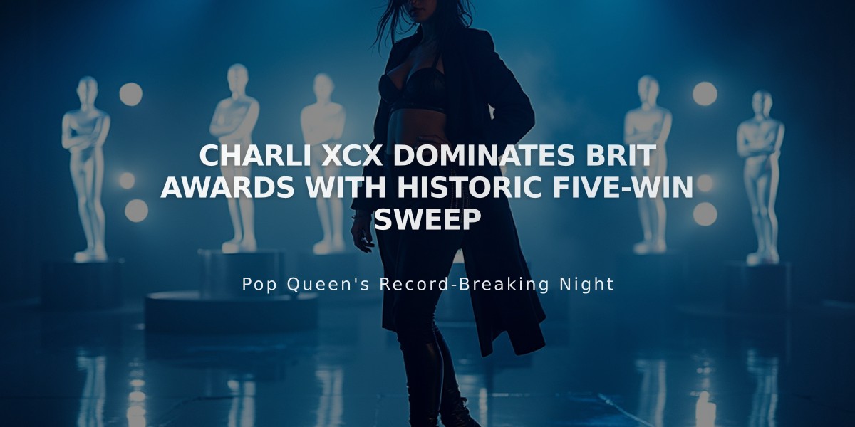 Charli XCX Dominates Brit Awards with Historic Five-Win Sweep