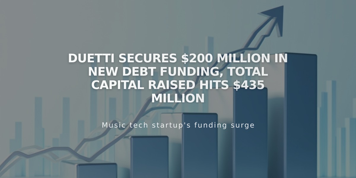 Duetti Secures $200 Million in New Debt Funding, Total Capital Raised Hits $435 Million