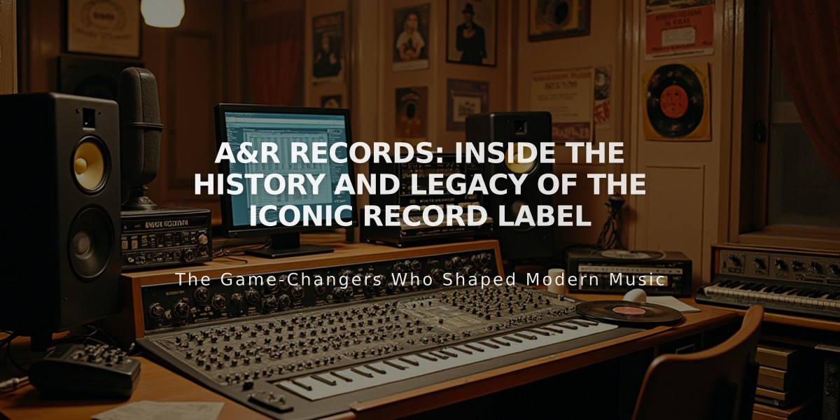 A&R Records: Inside the History and Legacy of the Iconic Record Label