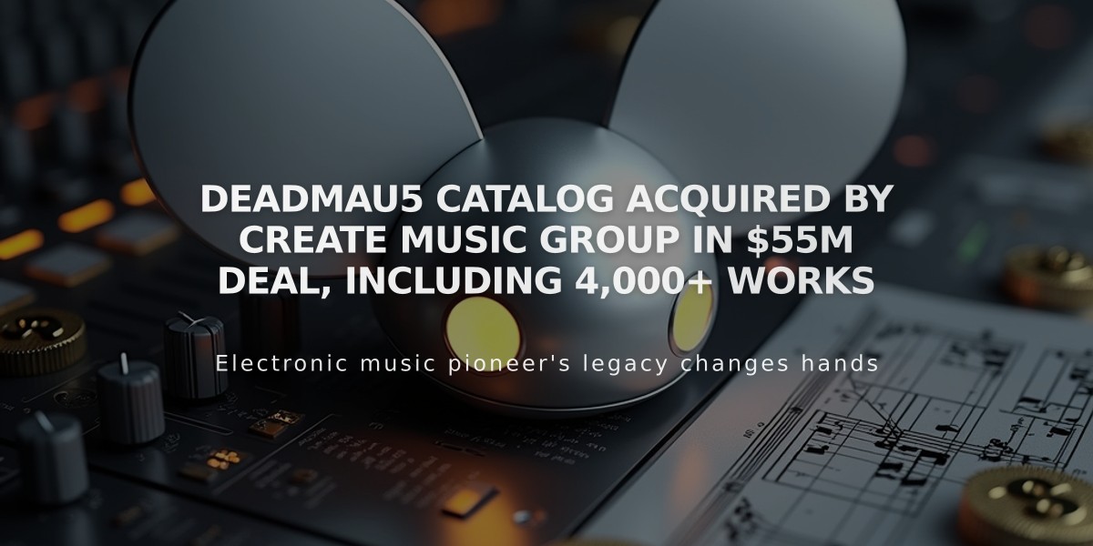 Deadmau5 Catalog Acquired by Create Music Group in $55M Deal, Including 4,000+ Works