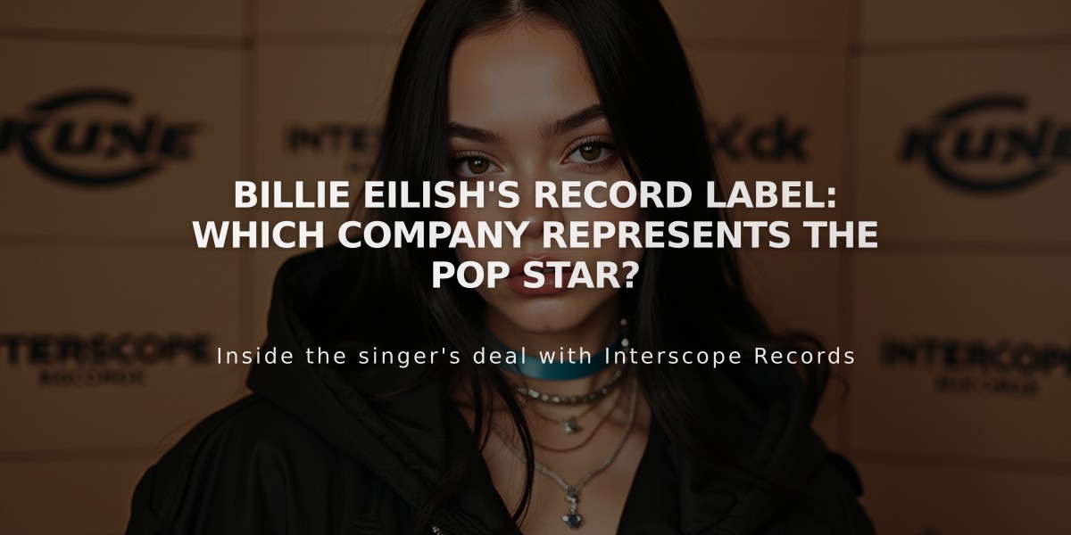 Billie Eilish's Record Label: Which Company Represents the Pop Star?