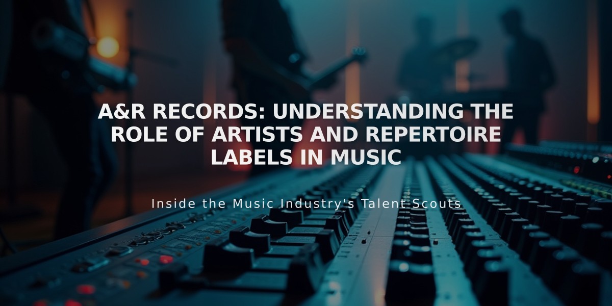 A&R Records: Understanding the Role of Artists and Repertoire Labels in Music