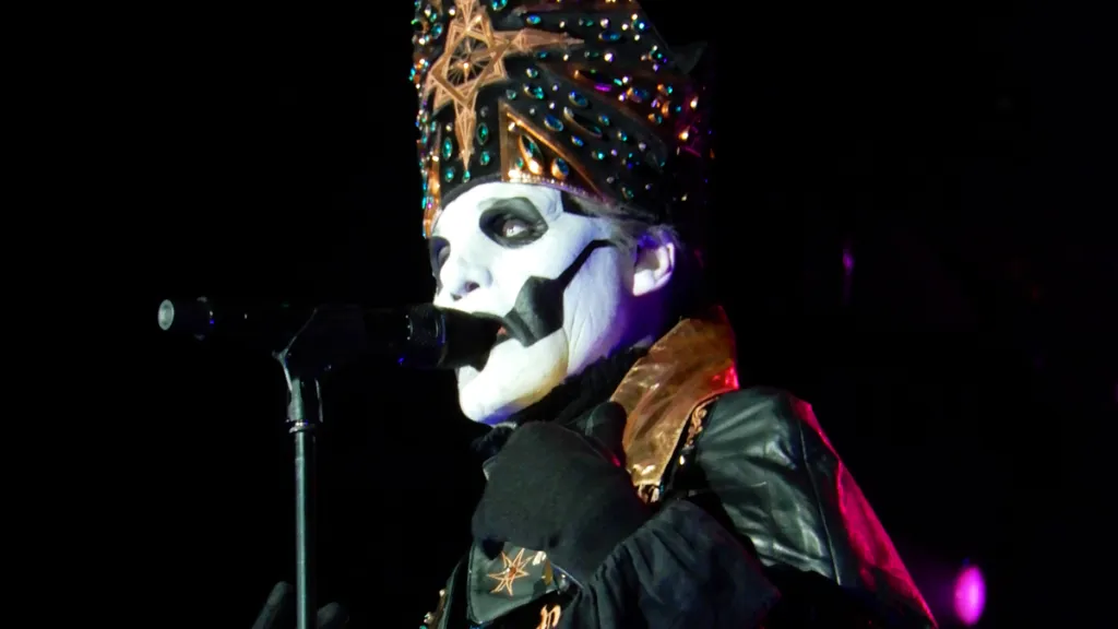 Ghost frontman Tobias Forge performing live