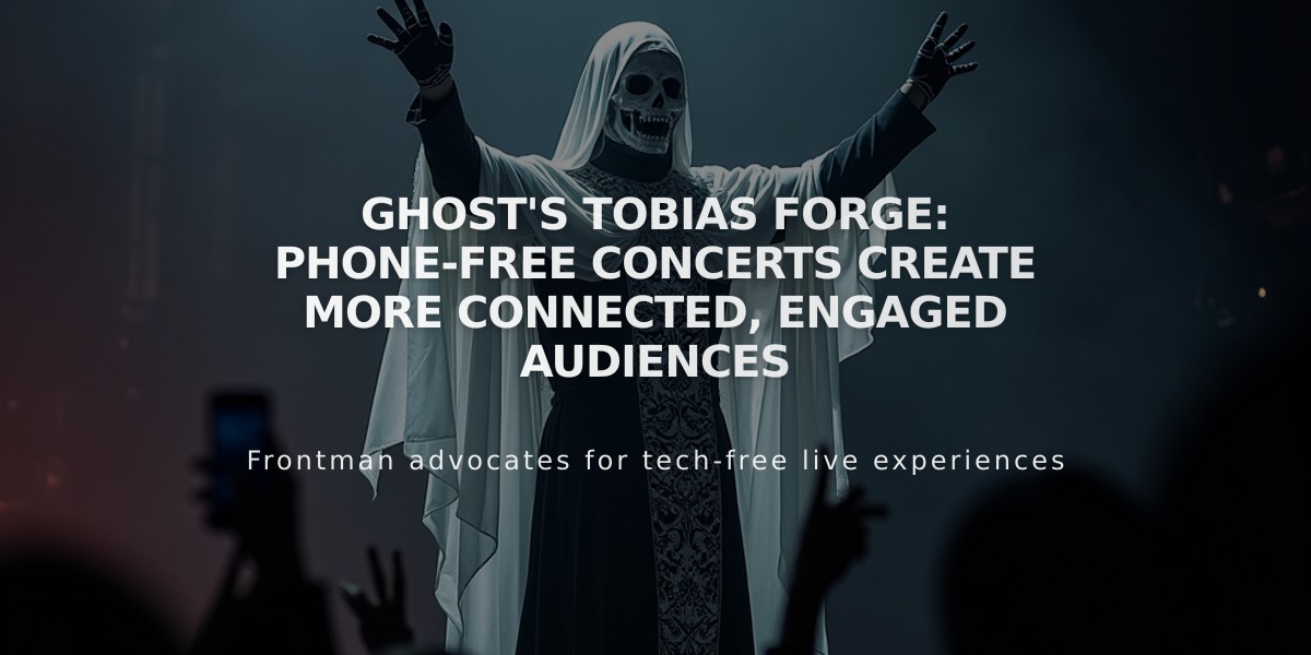 Ghost's Tobias Forge: Phone-Free Concerts Create More Connected, Engaged Audiences